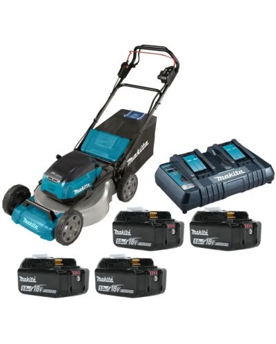 Акумулаторна косачка Makita - DLM532PT4, 2х18V LXT, 53 cm, 1700 m² - 1